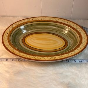 Old Times Pottery Serving Bowl